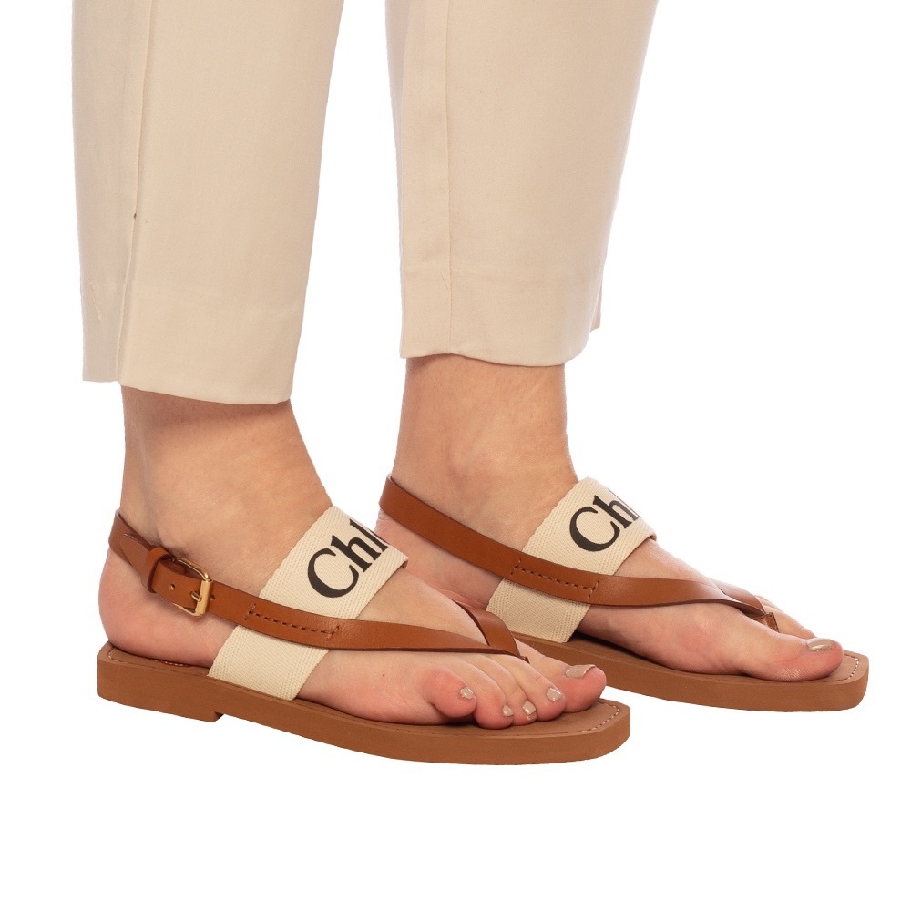 CHLOE WOODY SLINGBACK SANDALS- SIZE 39